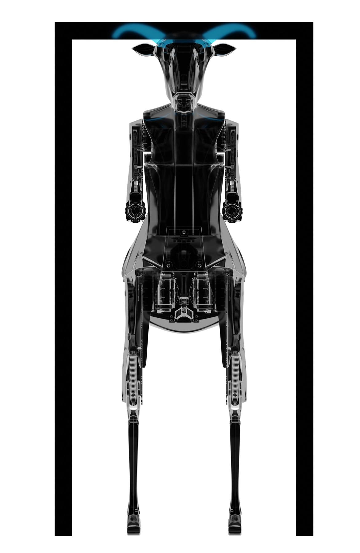 a front view diagram illustrating the threehalves robot's difficulty traveling through a standard size doorway